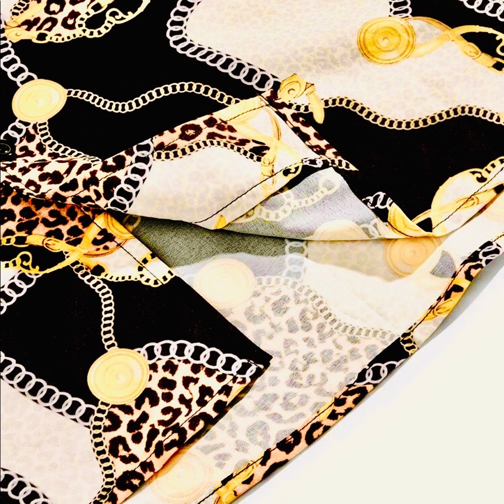 🔥SHEIN Men Leopard & Chain Print Shirt🔥BRAND NEW - Picture 6 of 11